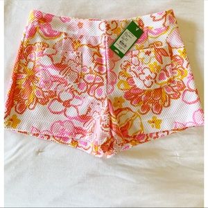 NWT Lilly Pulitzer Alycia Shorts, Happiness Is